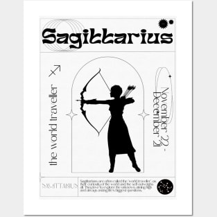 Sagittarius Zodiac Sign Personality Card Posters and Art